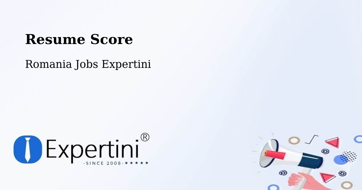 Resume Score & Job Description Match Tool – Săbed - Romania Jobs Expertini